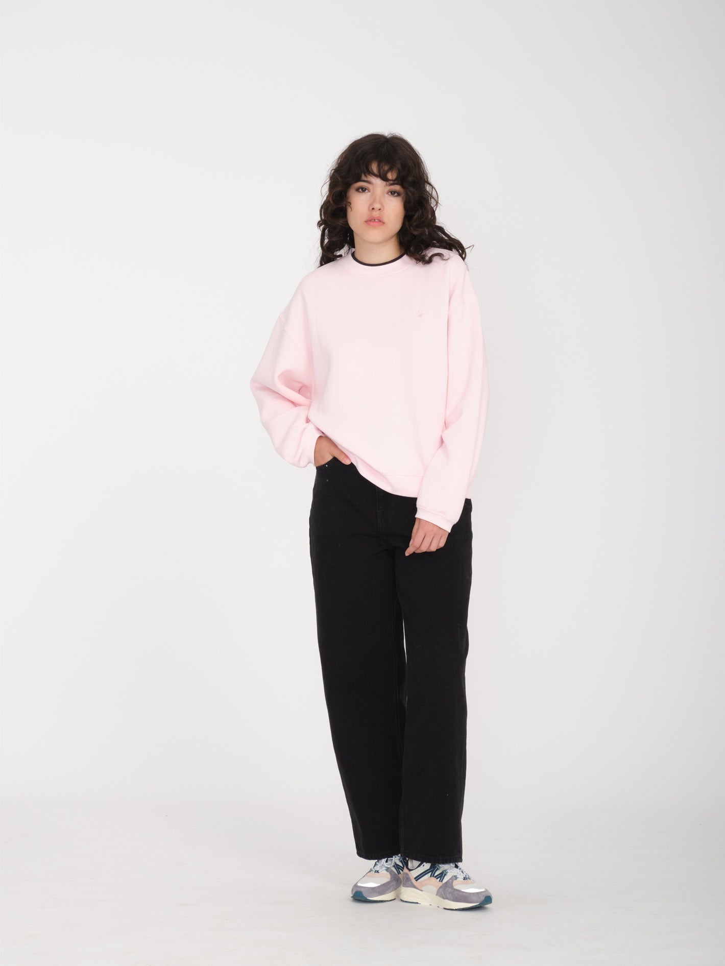 Stone Heart Up Sweatshirt - FLIEDER ASCHE