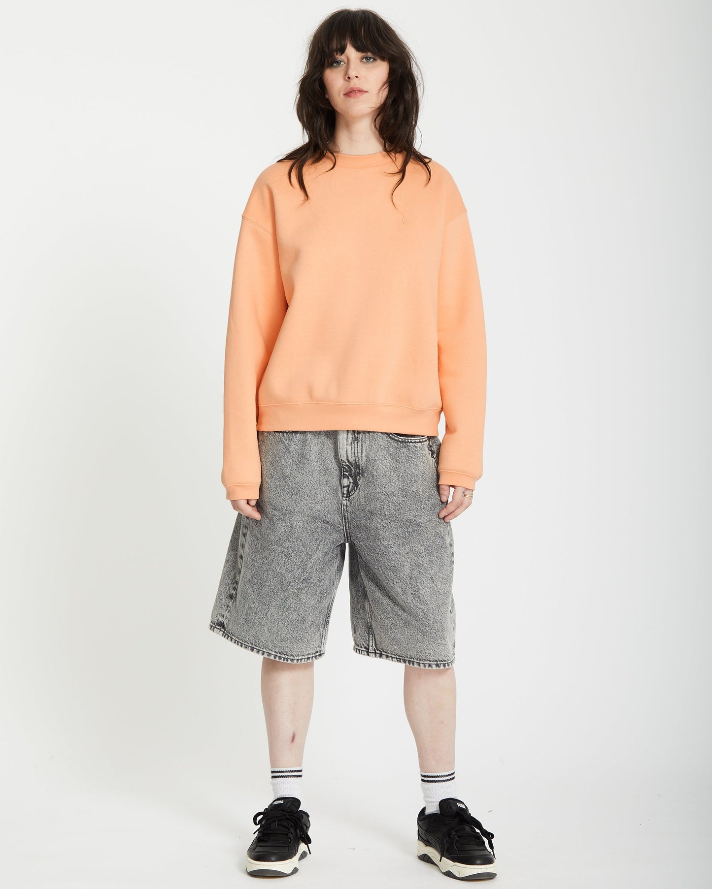 Stone Heart Up Sweatshirt - PALE PEACH