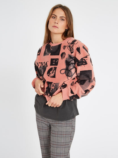 Error 76 Fleece-Sweatshirt - SEPIA