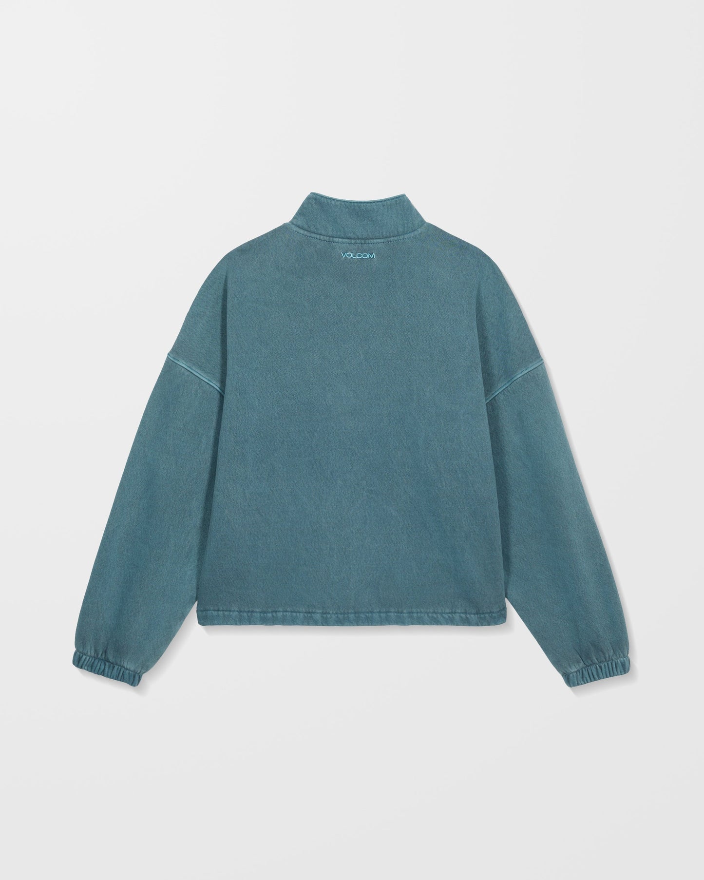 Sweatshirt Col Zippé Stone Soft - Emerald Green