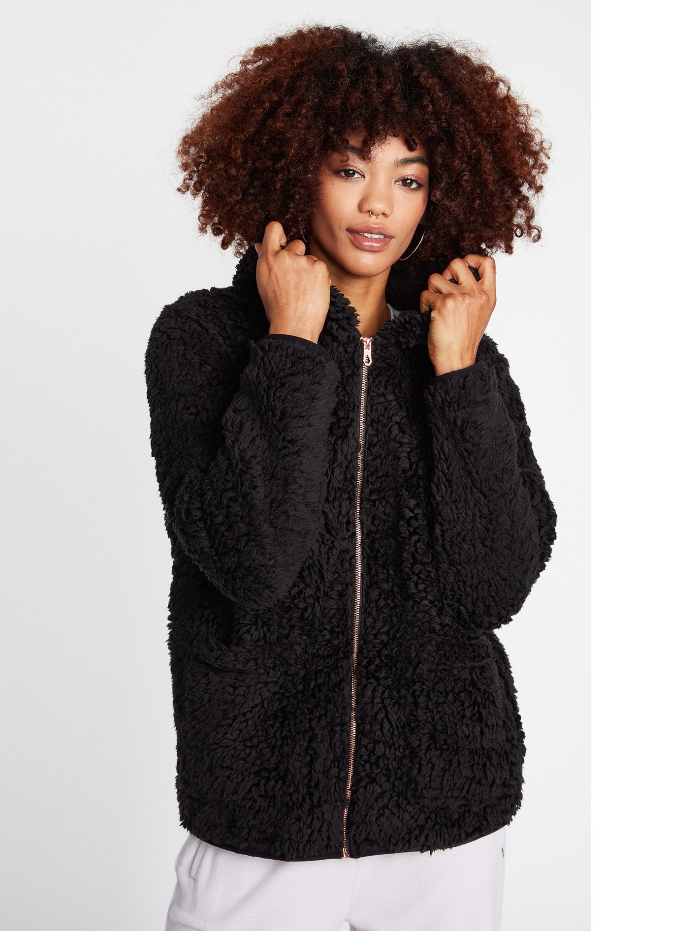 Lil Phuz Up Zip-Up Hoodie - BLACK