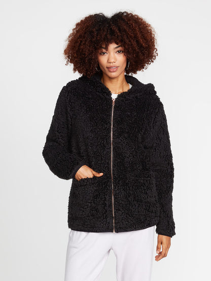 Lil Phuz Up Zip-Up Hoodie - BLACK