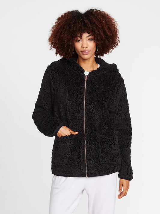 Sweat à capuche zippé Lil Phuz Up - BLACK