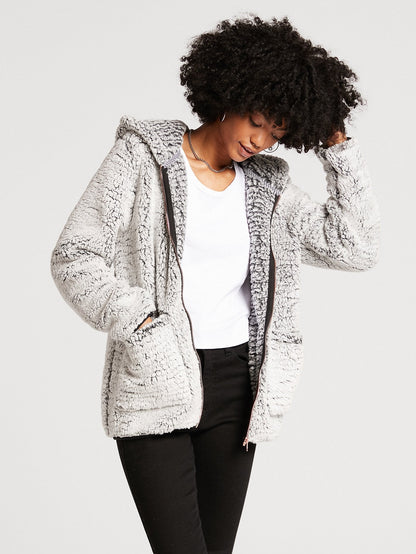 Sweat à Capuche Zippé Lil Phuz Up - LIGHT GREY