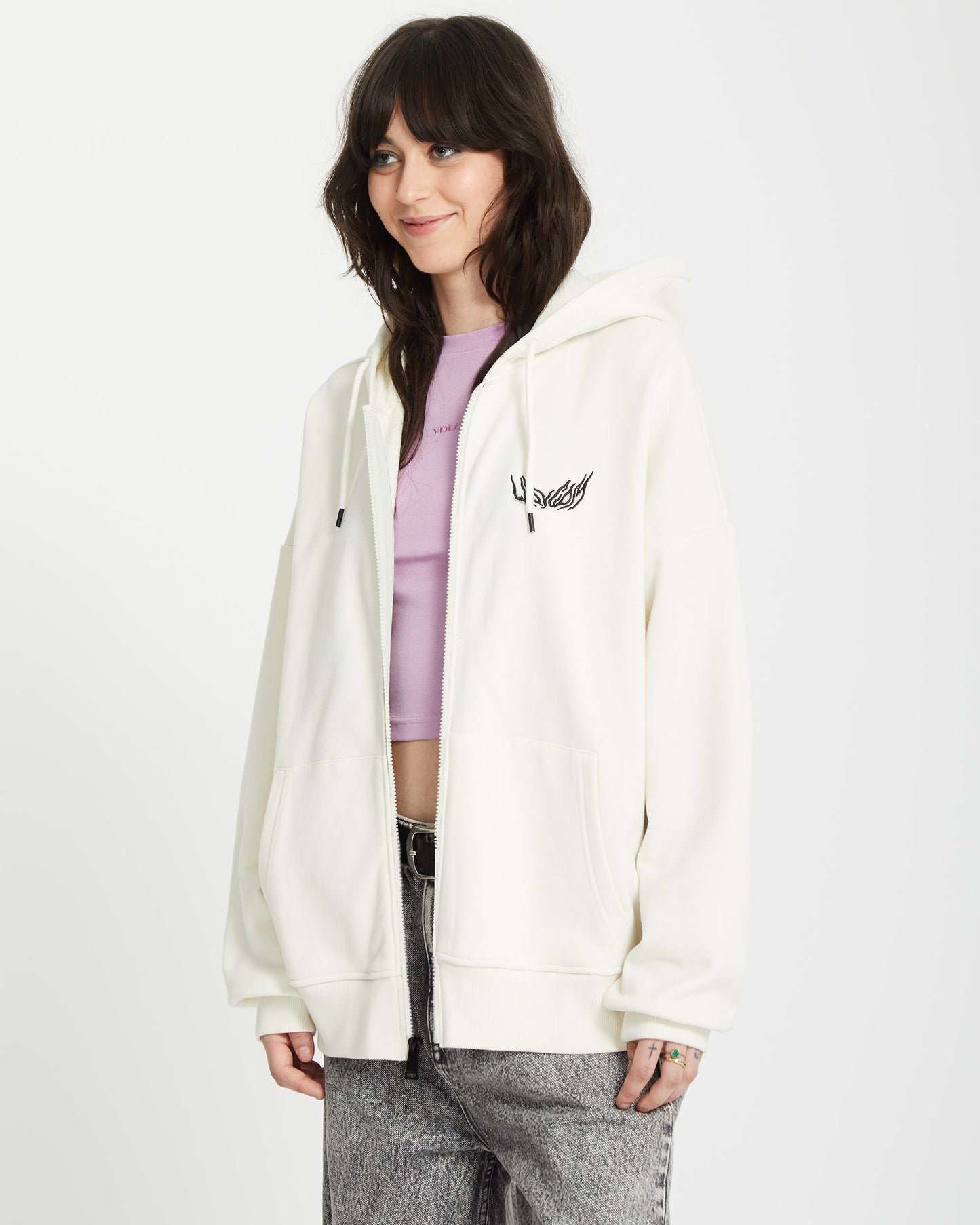 Alix Zip Hoodie - STAR WHITE