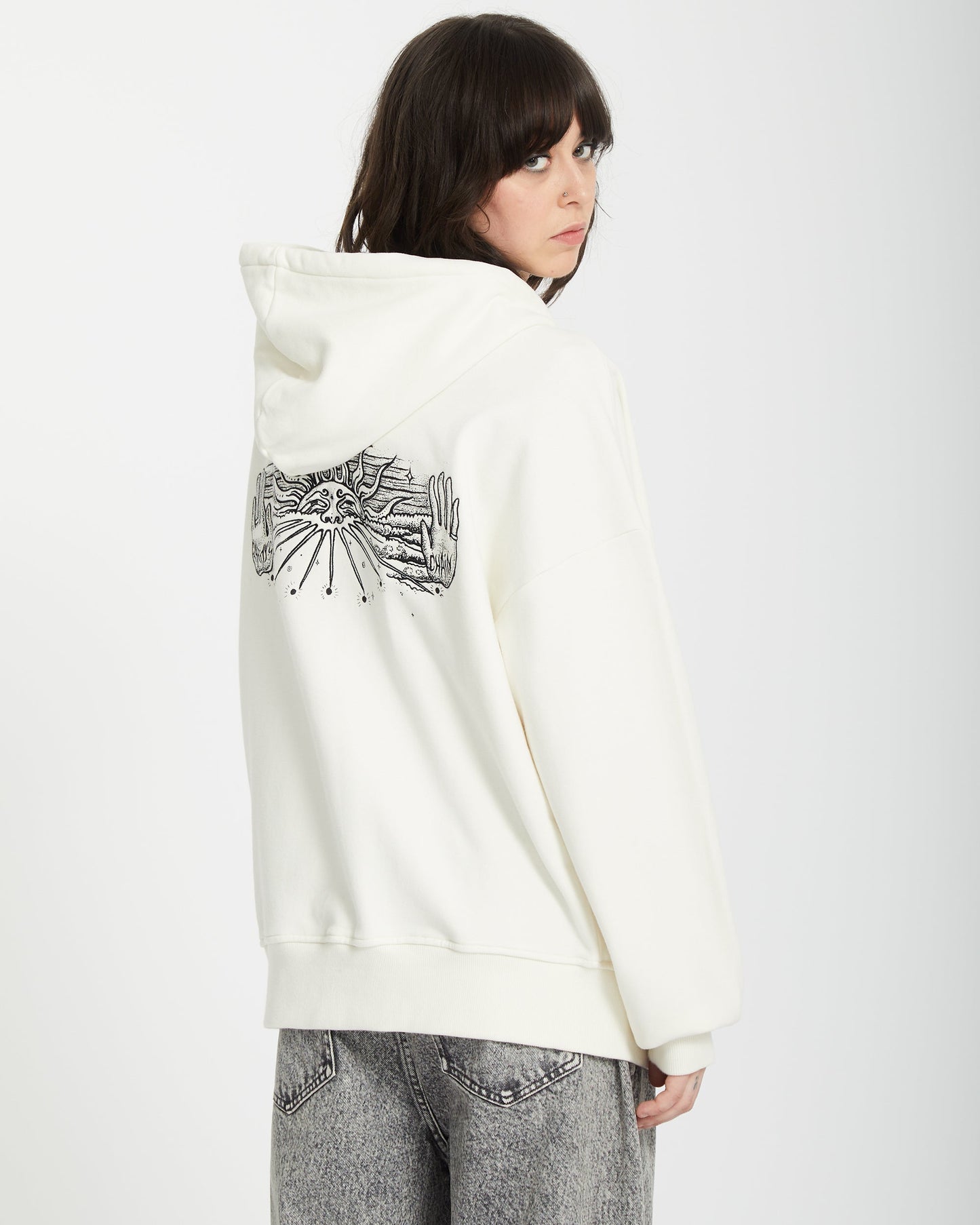 Alix Zip Hoodie - STAR WHITE