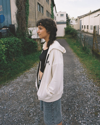 Alix Zip Hoodie - STAR WHITE