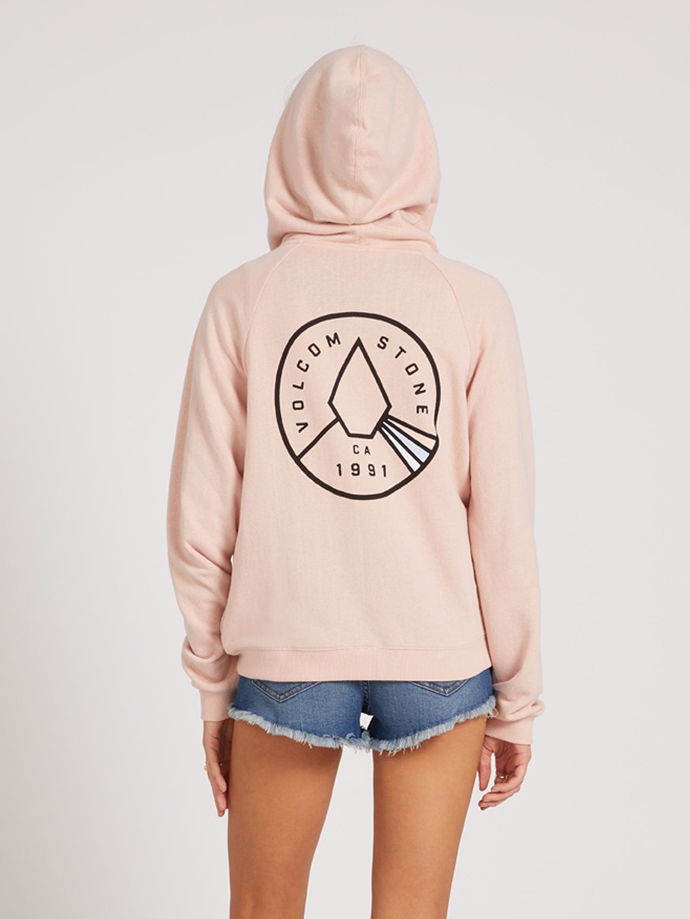 Moonstoned Zip-Up Hoodie - HAZEY PINK