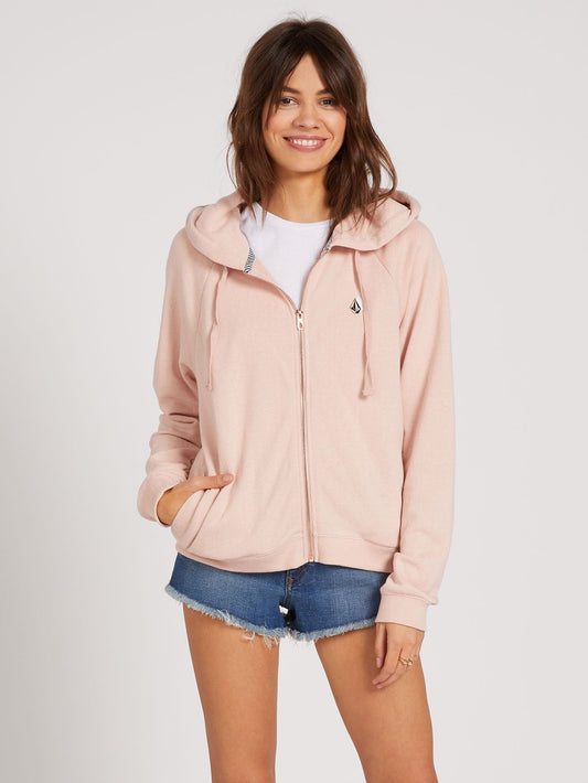 Moonstoned Zip-Up Hoodie - HAZEY PINK