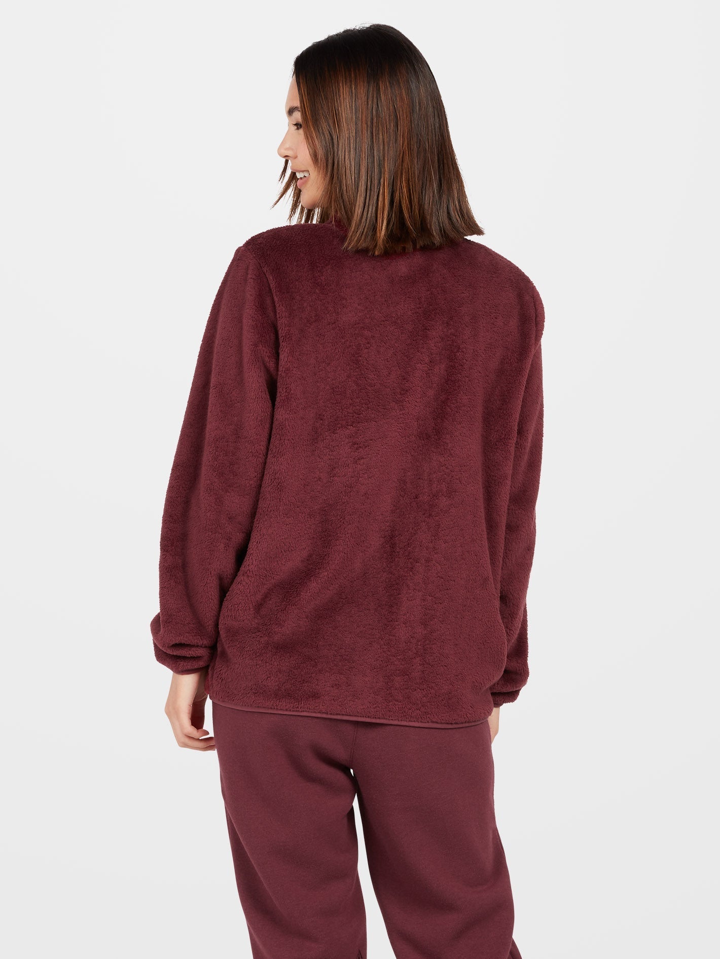 Sweat zippé Pheelin Phuzzy - BURGUNDY