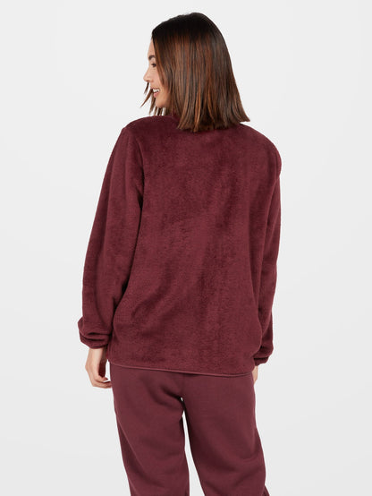 Sweat zippé Pheelin Phuzzy - BURGUNDY