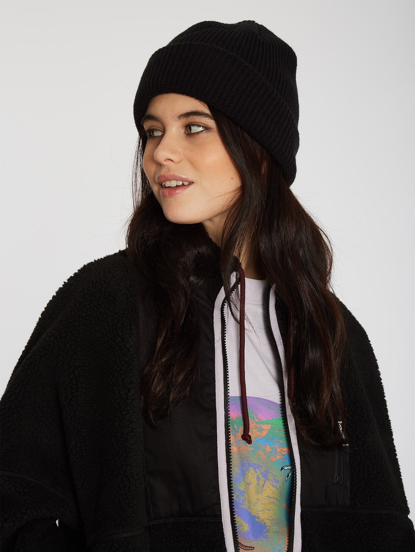 Fuzoff Sherpa-Jacke – SCHWARZ