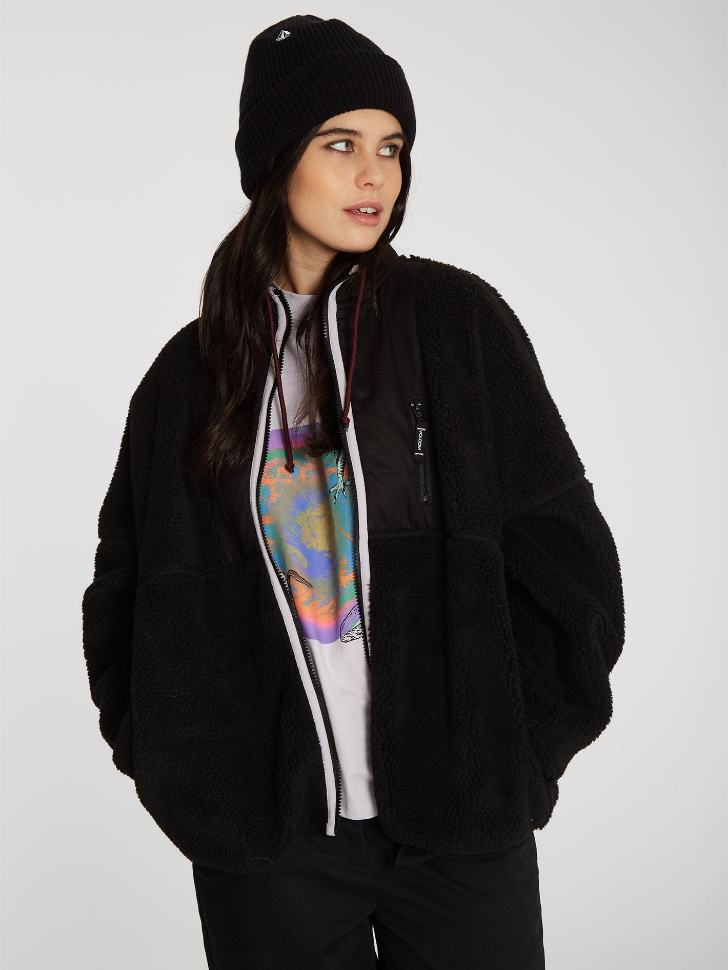 Fuzoff Sherpa-Jacke – SCHWARZ
