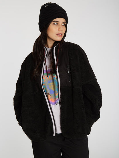 Fuzoff Sherpa-Jacke – SCHWARZ