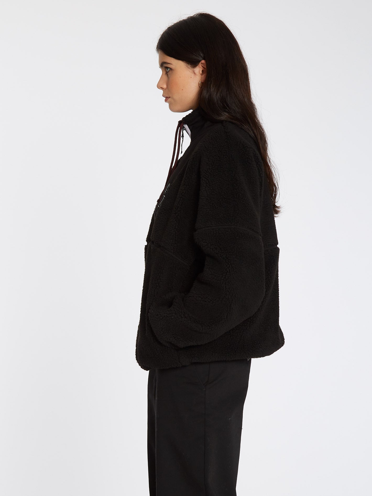 Fuzoff Sherpa-Jacke – SCHWARZ