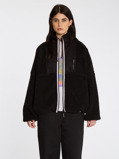 Fuzoff Sherpa-Jacke – SCHWARZ
