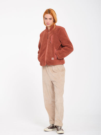 Wuzer Fuzzar Sherpa Sweatshirt - Kastanienbraun