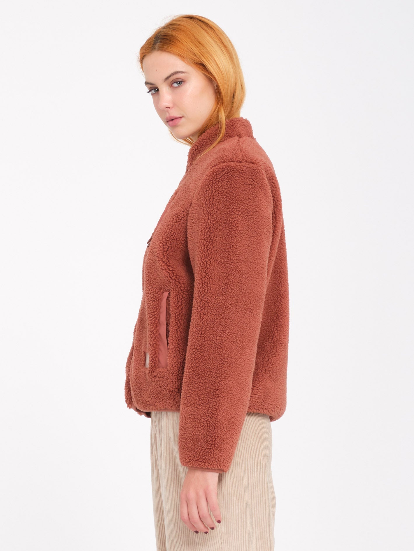 Wuzer Fuzzar Sherpa Sweatshirt - Kastanienbraun