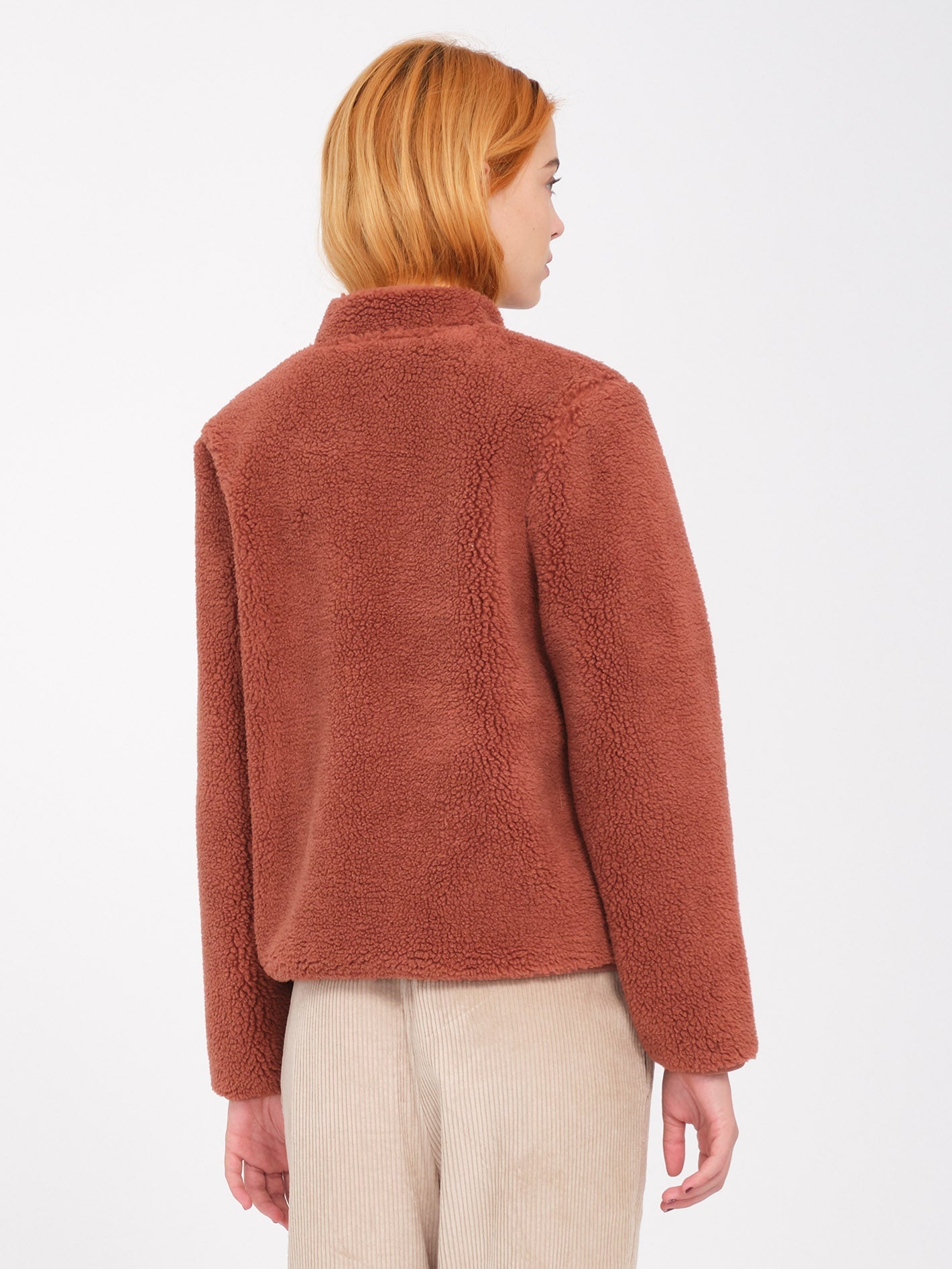 Wuzer Fuzzar Sherpa Sweatshirt - Kastanienbraun
