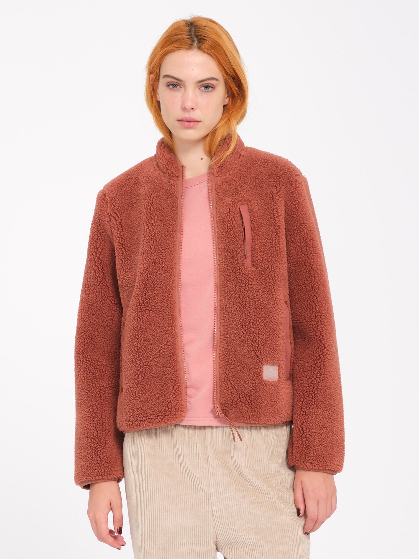 Wuzer Fuzzar Sherpa Sweatshirt - Kastanienbraun