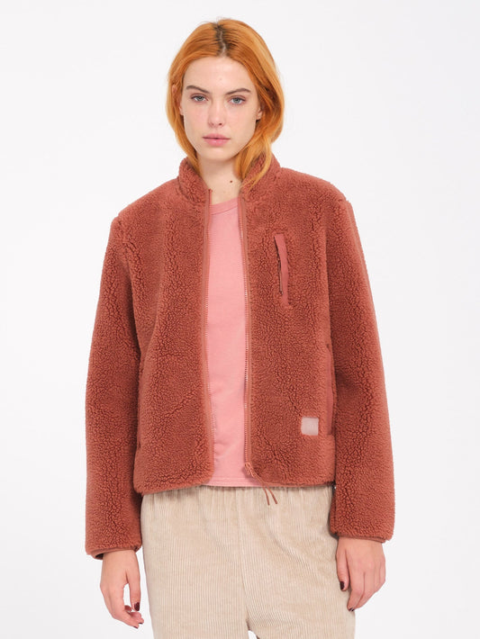 Wuzer Fuzzar Sherpa Sweatshirt - Kastanienbraun