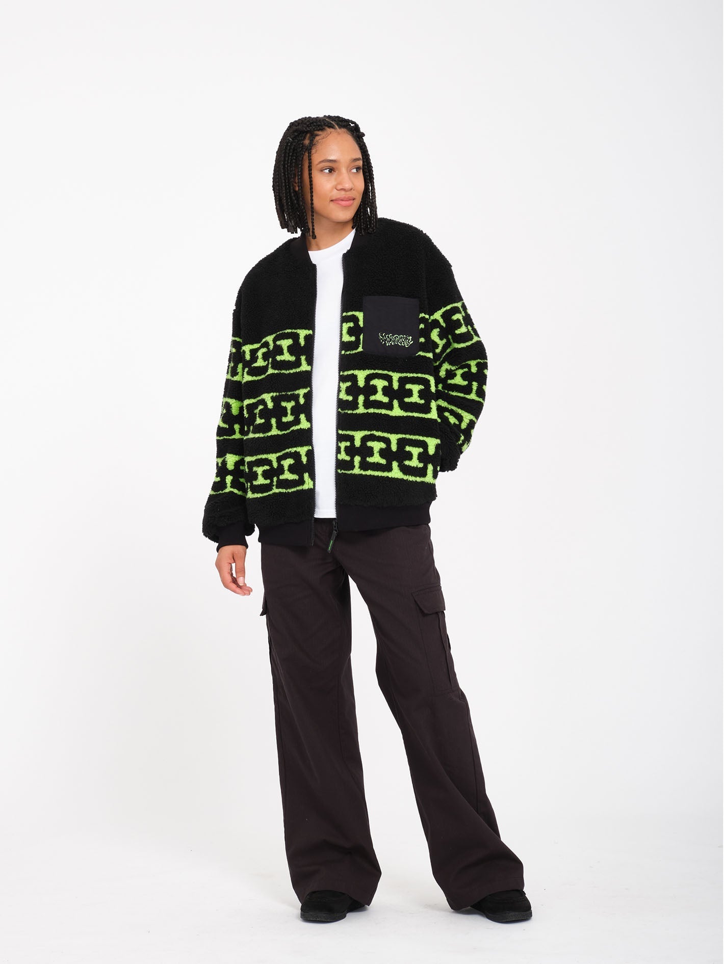 Sweat sherpa zippé Zephyr - BLACK