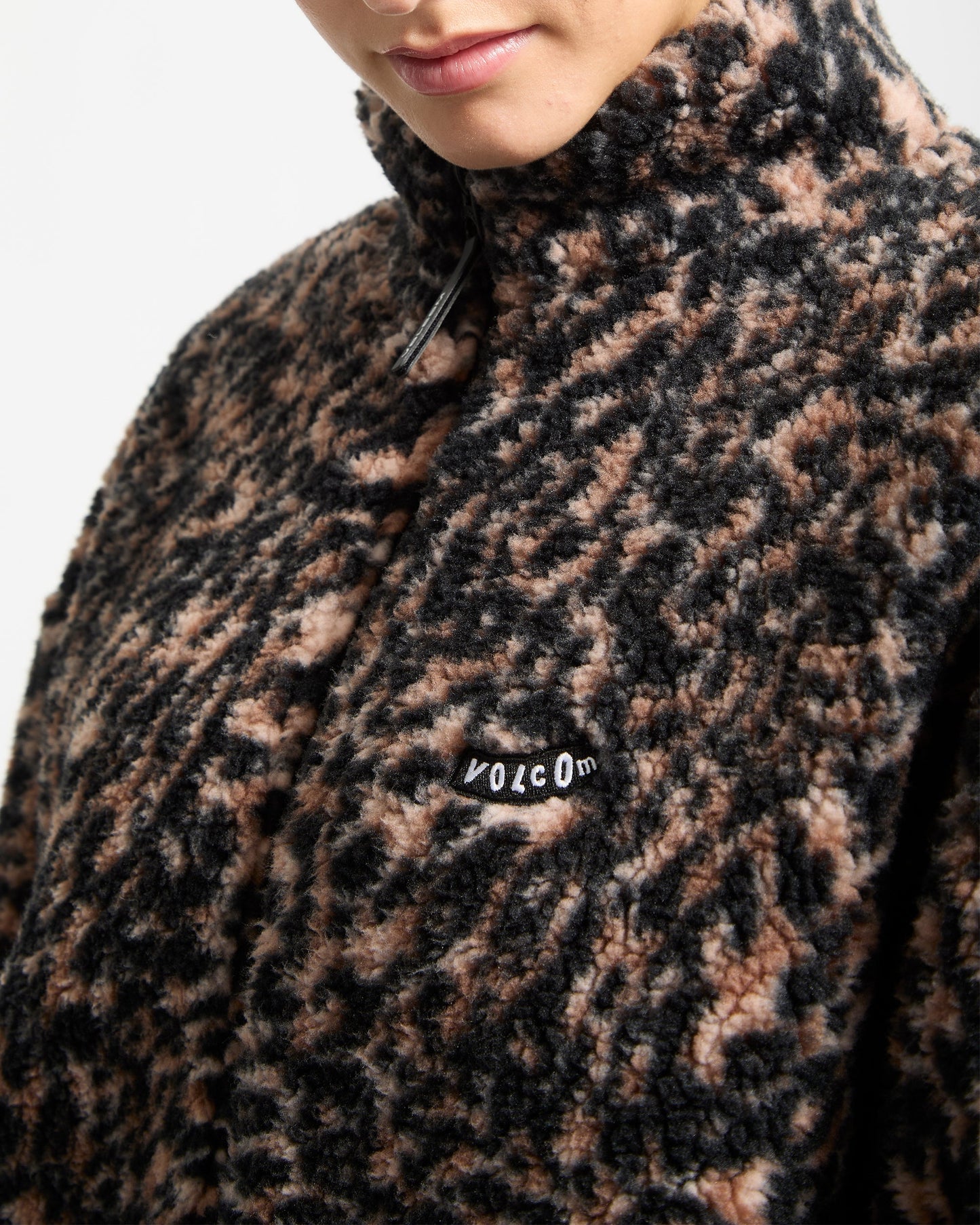 Wylding Out Zip-Up Fleece Sweatshirt - Animal Print