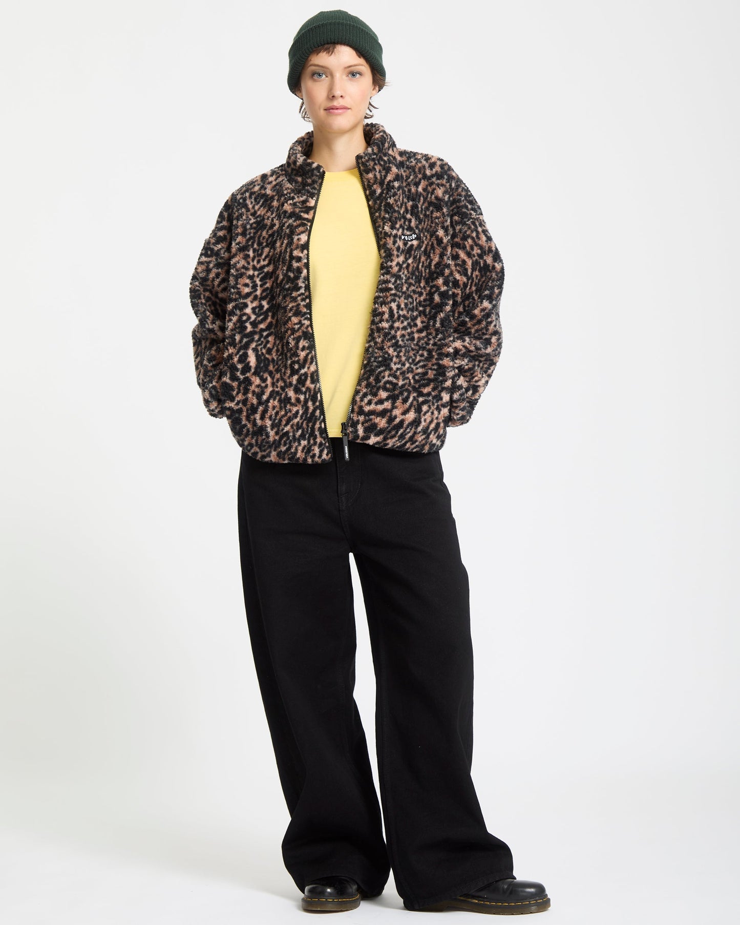 Wylding Out Zip-Up Fleece Sweatshirt - Animal Print