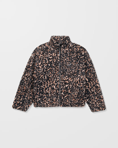 Wylding Out Zip-Up Fleece Sweatshirt - Animal Print