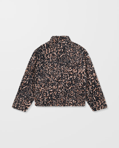 Wylding Out Zip-Up Fleece Sweatshirt - Animal Print