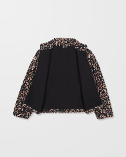 Wylding Out Zip-Up Fleece Sweatshirt - Animal Print