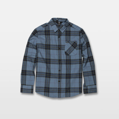Caden Plaid Shirt - Blue Rinse (Kinder)
