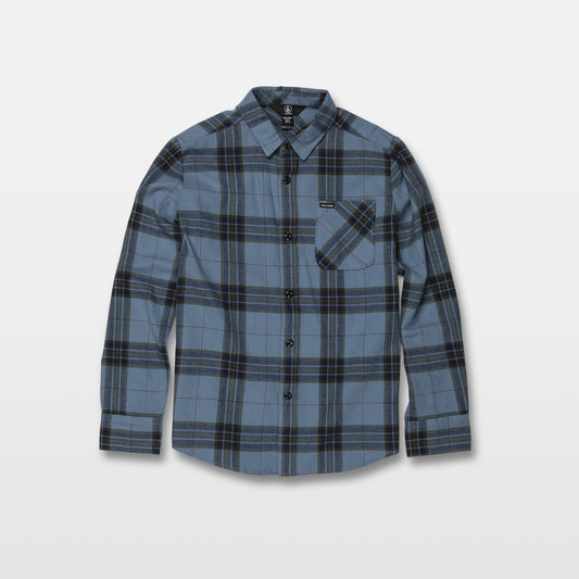 Caden Plaid Shirt - Blue Rinse (Kinder)