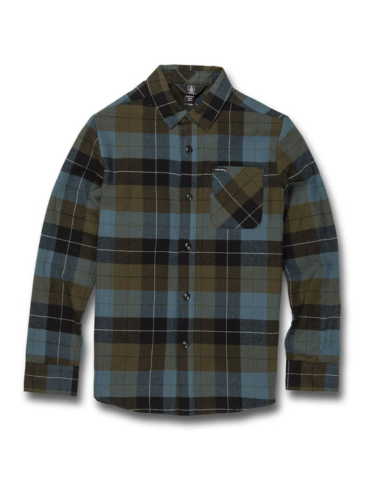 Caden Plaid Shirt - MILITÄR (Kinder)