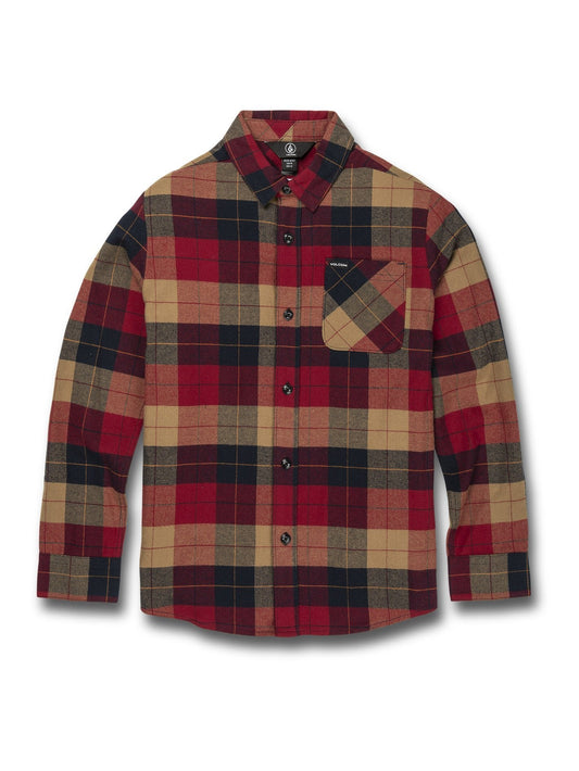Caden Plaid Shirt - RIO RED (Kinder)