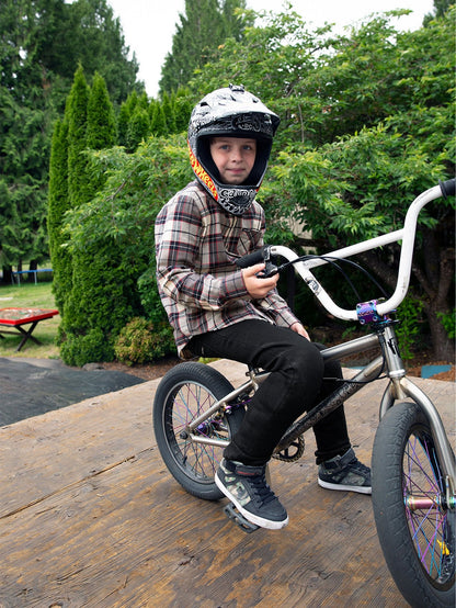 Caden Plaid Shirt - BLEACHED SAND - (Kinder)