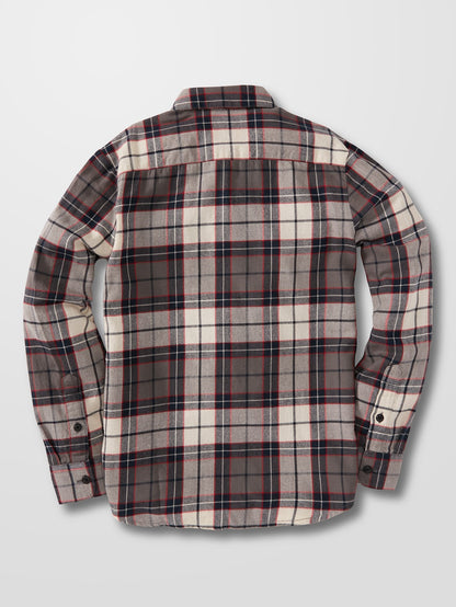Caden Plaid Shirt - BLEACHED SAND - (Kinder)