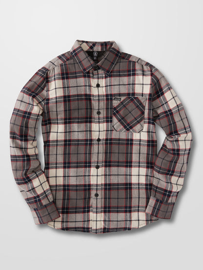 Caden Plaid Shirt - BLEACHED SAND - (Kinder)