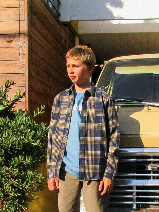 Caden Plaid Shirt – MARINEBLAU – (KIND)