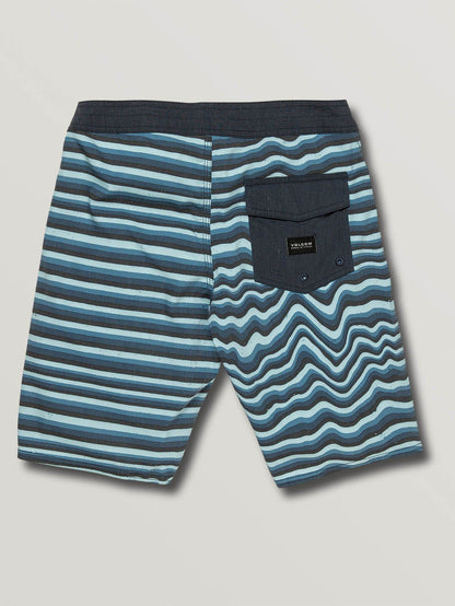 Aura Stripe Boardshorts (Children) - Vintage Blue