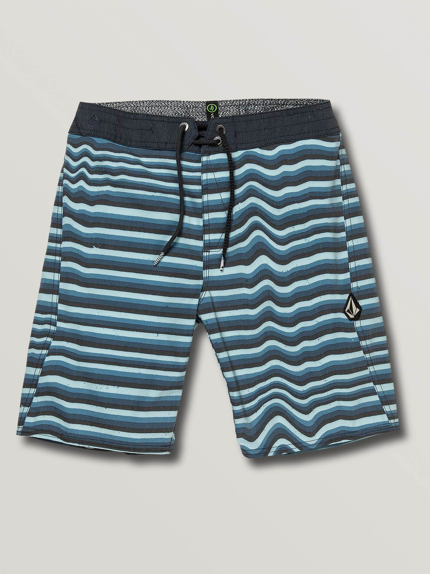 Aura Stripe Boardshorts (Children) - Vintage Blue