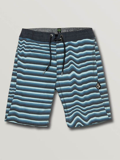 Aura Stripe Boardshorts (Children) - Vintage Blue