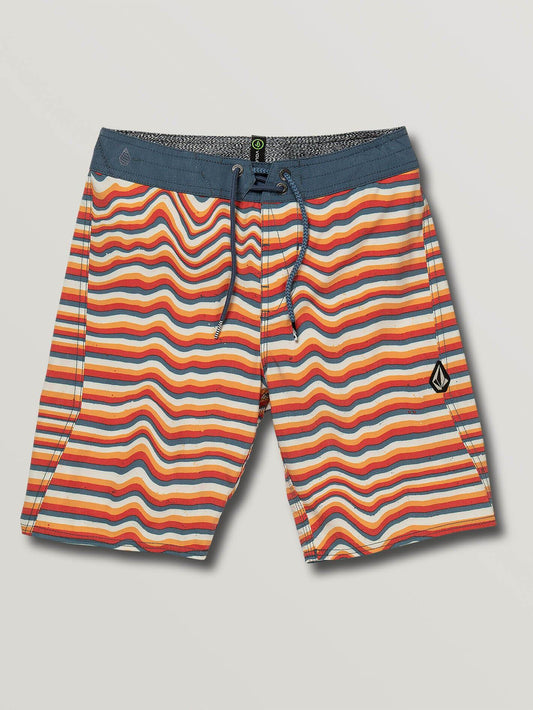 Boardshort Aura Stripe (Enfant) - Yellow Orange
