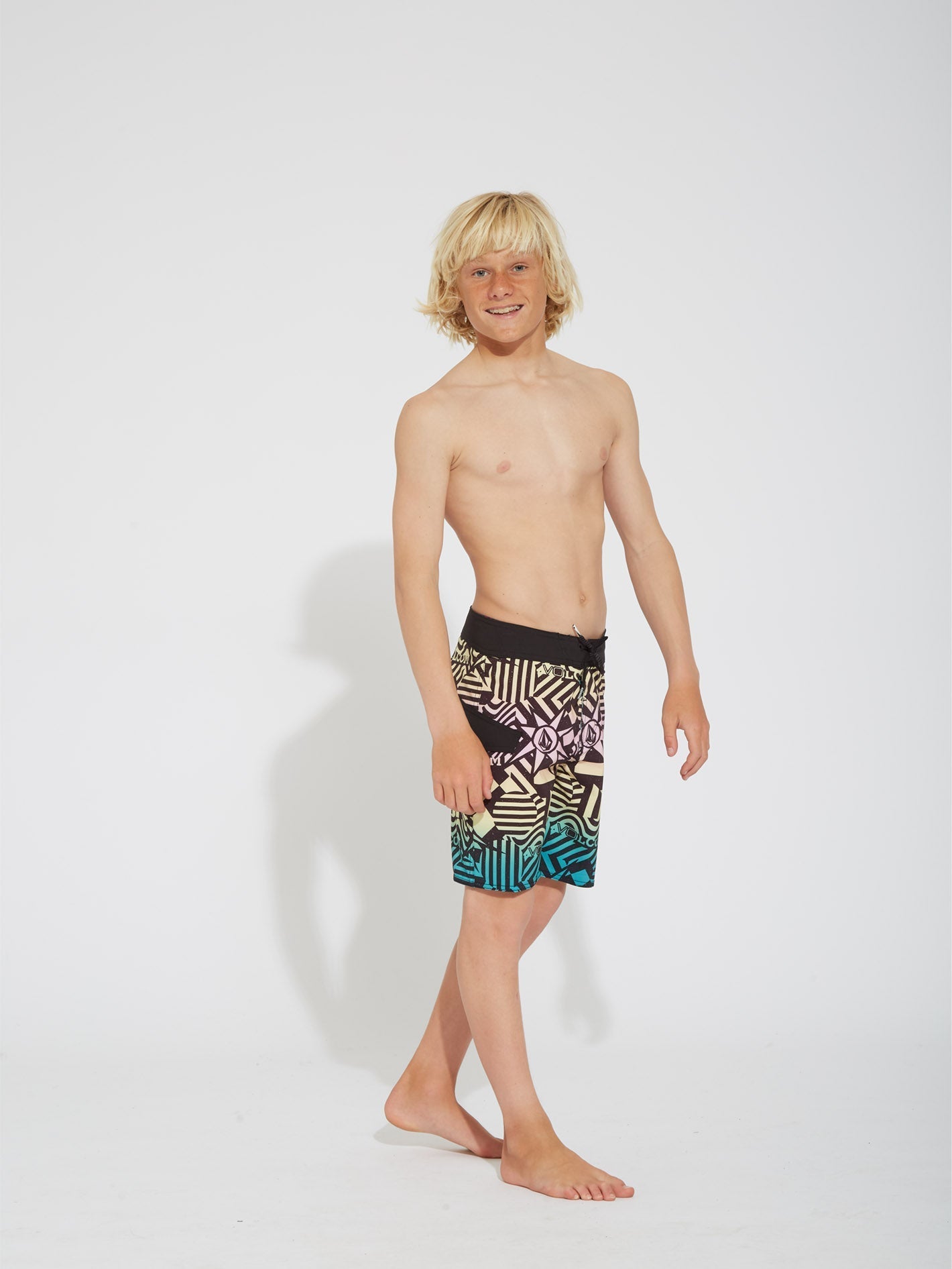Mod Ringer 16" Boardshort - BLACK - (CHILDREN)