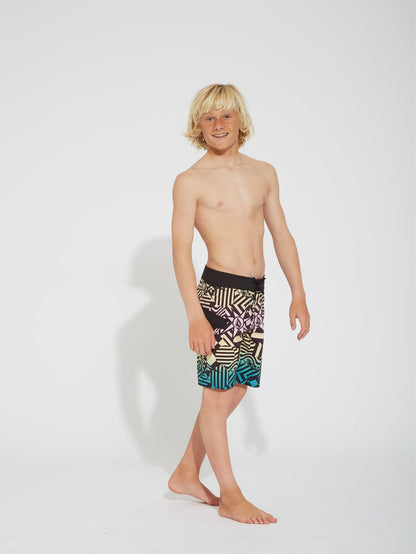 Mod Ringer 16" Boardshort - BLACK - (CHILDREN)