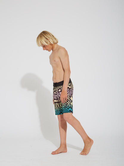 Mod Ringer 16" Boardshort - BLACK - (CHILDREN)