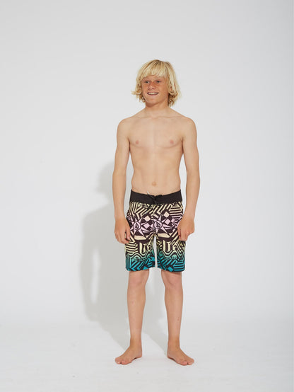 Mod Ringer 16" Boardshort - BLACK - (CHILDREN)