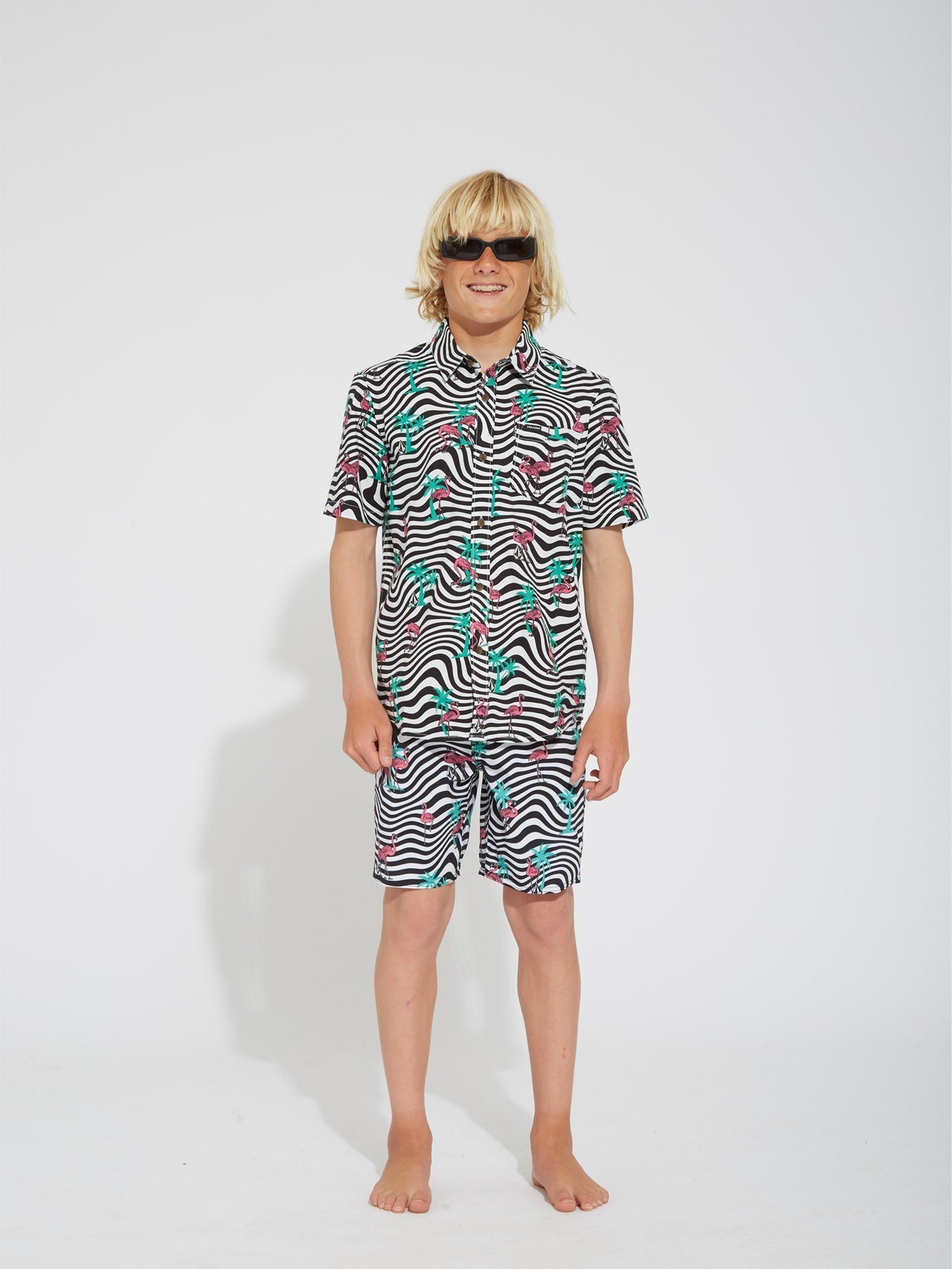 Boardshort Flamingbros Mod 16" - WHITE - (ENFANT)