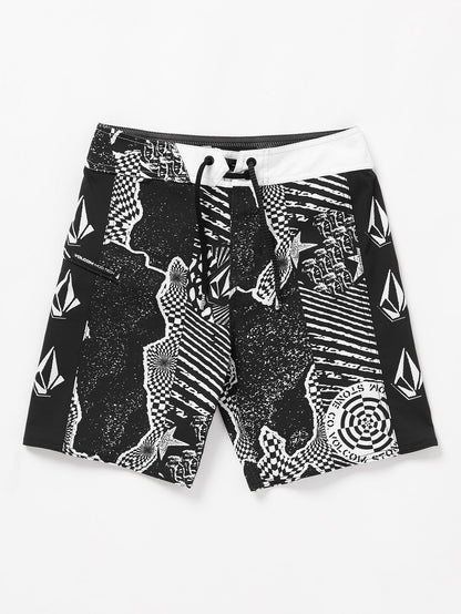 Boardshort Lido Iconic Mod - BLACK WHITE - (ENFANT)