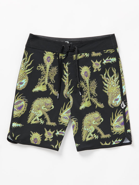 Tetsunori Mod Scallop Boardshorts – SCHWARZ – (KINDER)
